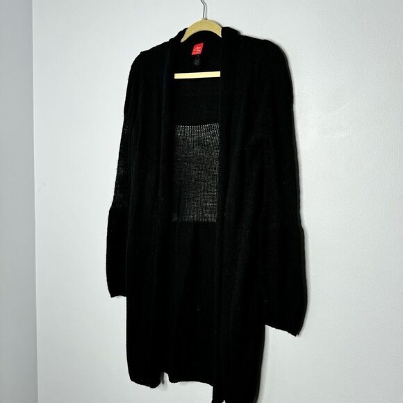Italca of Italy black wool blend cardigan size small - Picture 2 of 6